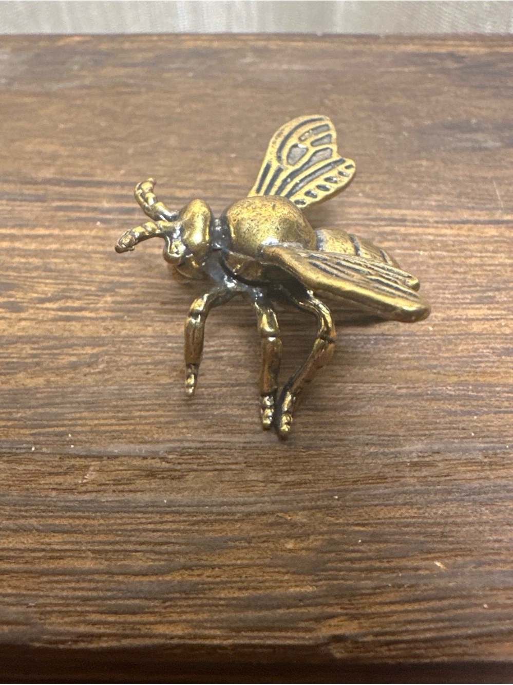 Miniature Brass Bee Figurine Collectible - Picture 4 of 7
